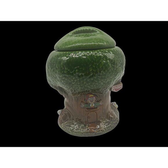 Keebler Vintage 1980's Elf Treehouse Cookie Snack Treat Jar Kitchen Collectible - Picture 5 of 16